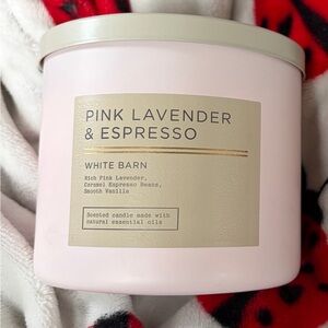 🩷PINK LAVENDER & ESPRESSO White Barn/Bath & Body Works 3-wick Scented Candle